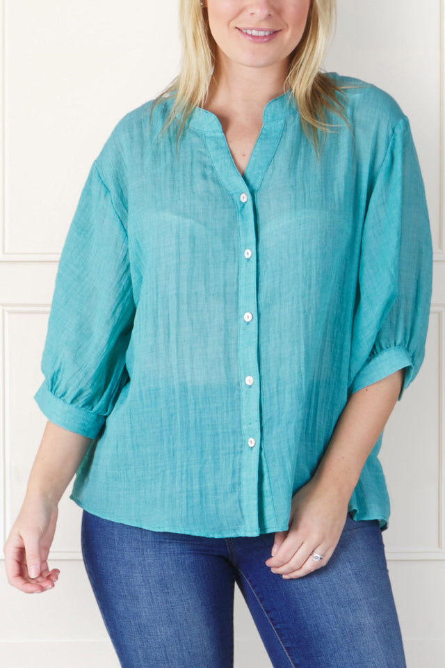 Roxanne Chemise Buttons Oversize – Tissu Léger Semi-Transparent Mélange de Cotons