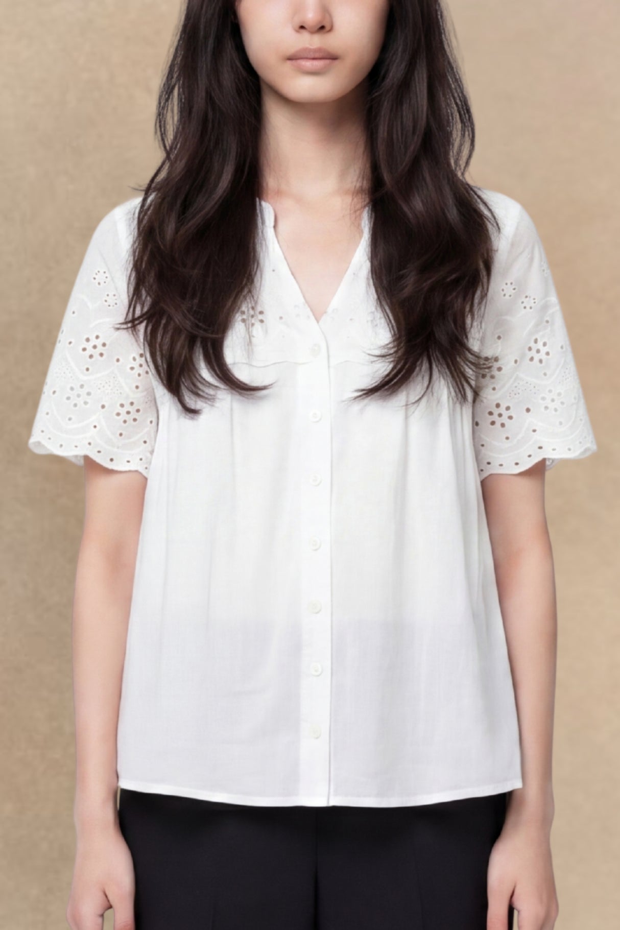 Rachida Sheer Short Sleeve Shirt
