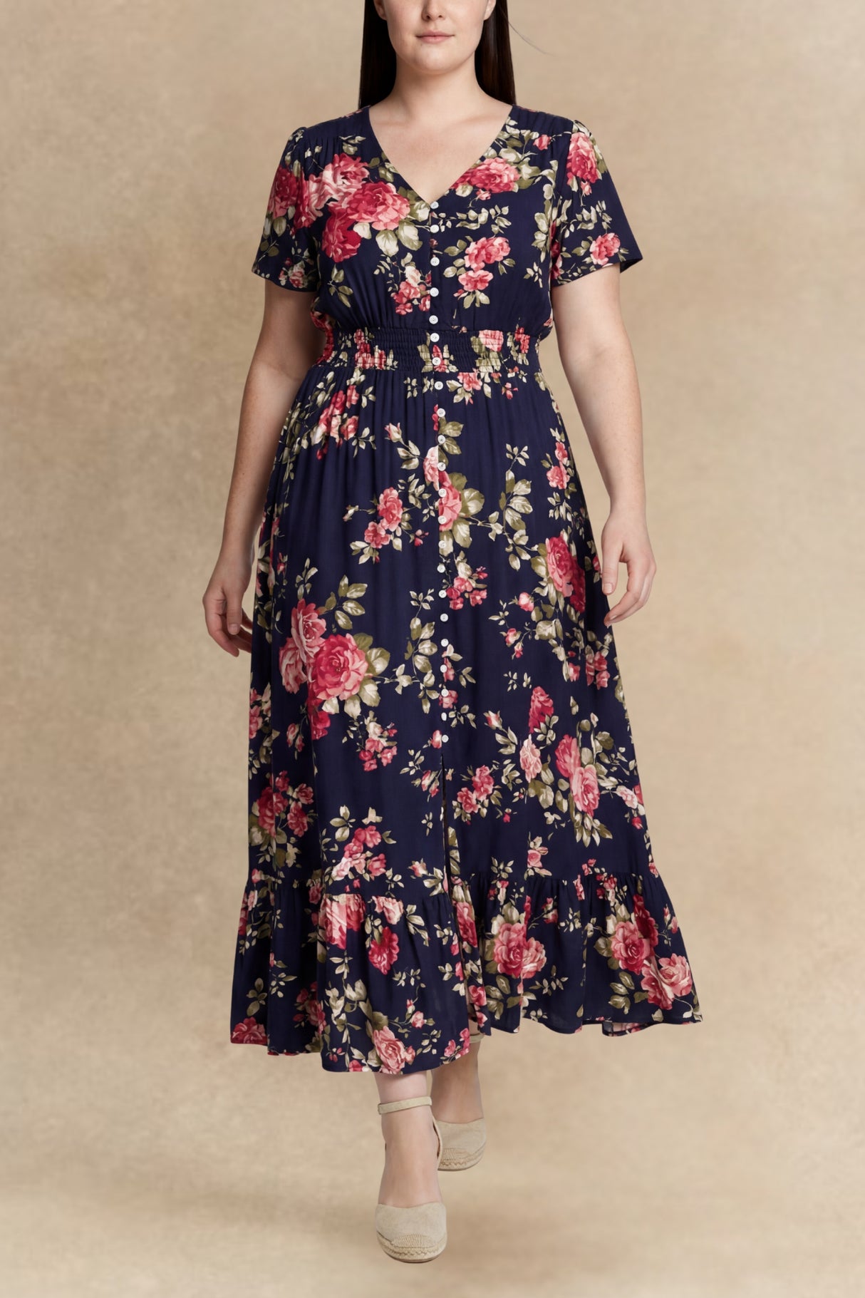Reese Plus Size Floral Print Dress