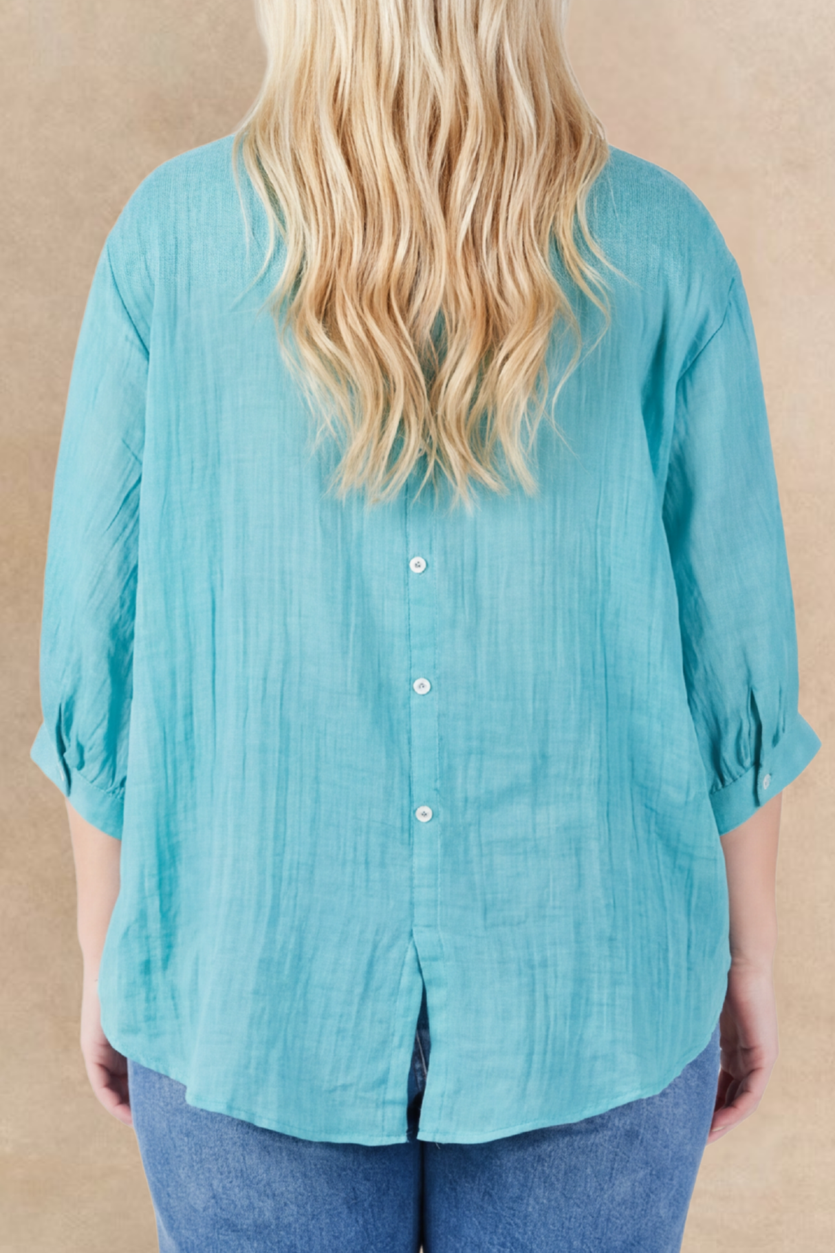 Roxanne Oversized Shirt Semi-Sheer Cotton Blend