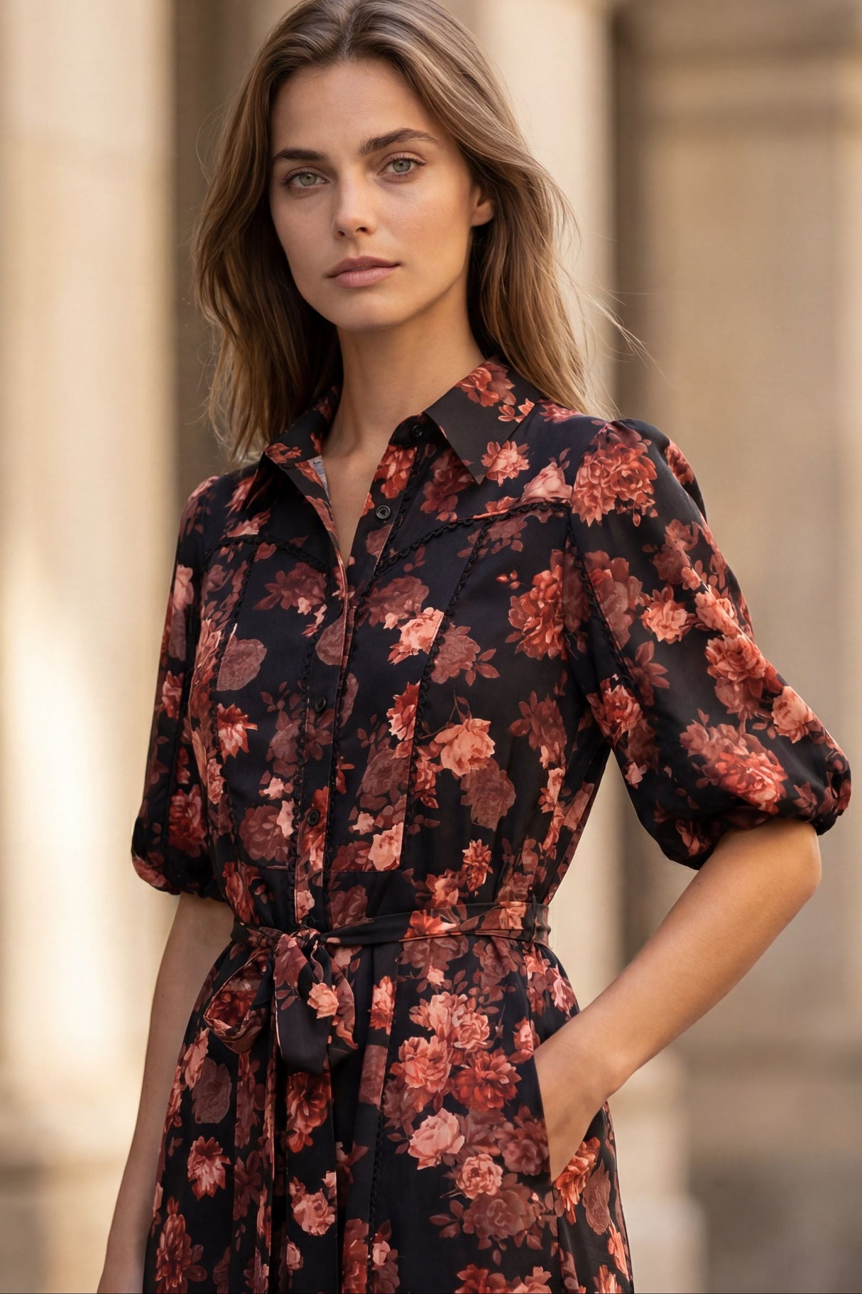 Ruby Floral Shirt Dress