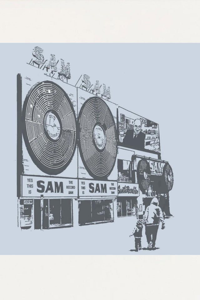 Sam The Record Man Men's T-Shirt Blue