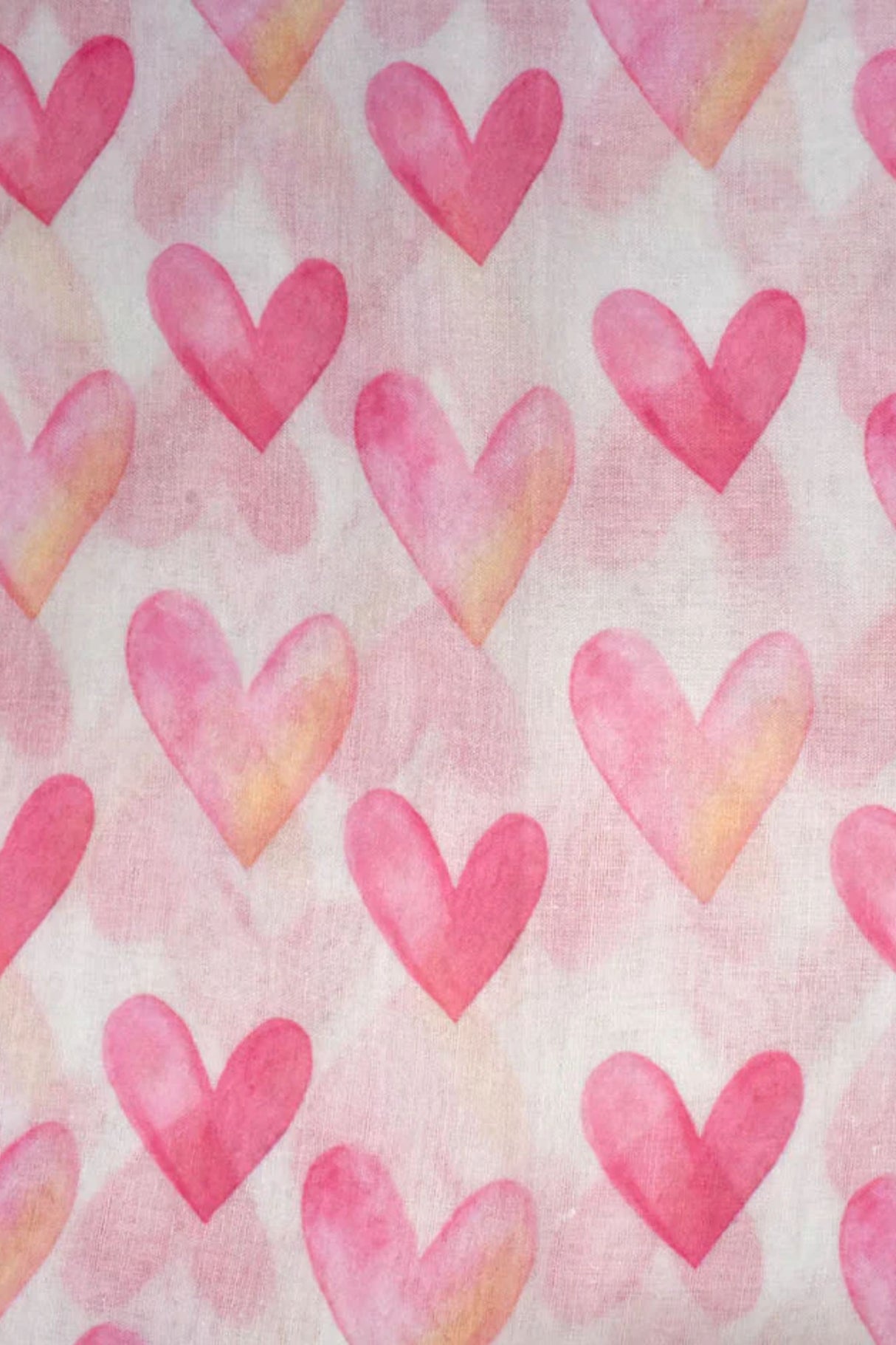 Scarf Hearts Print Lightweight Pink White - Onze Montreal Pink Onze Montreal