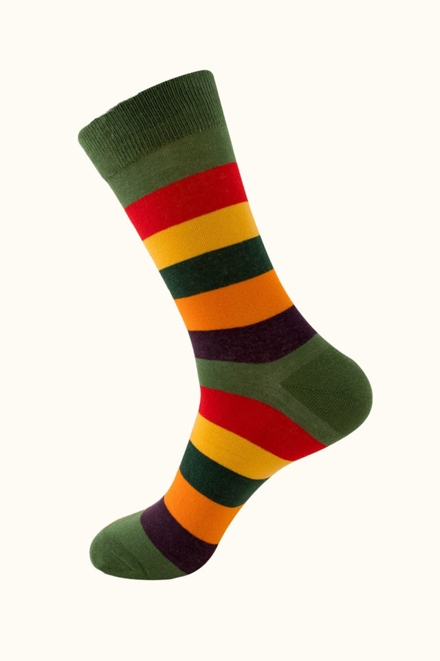 Socks Striped Pattern - Onze Montreal Green Onze Montreal