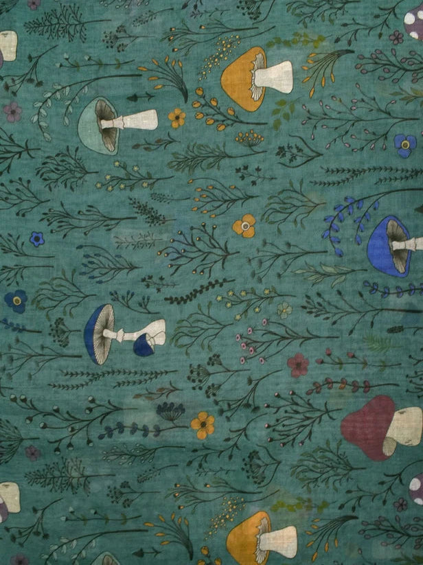 Scarf Mushrooms Sage Green