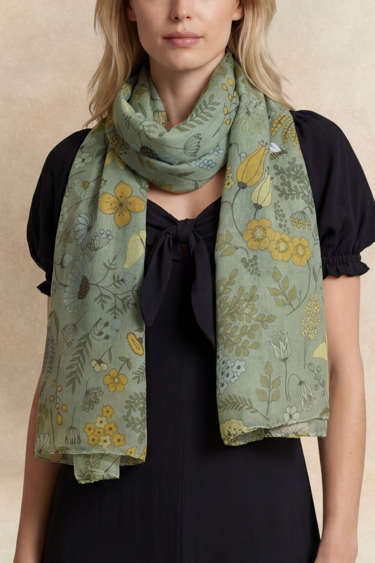 Foulard Forêt Plantes Vert