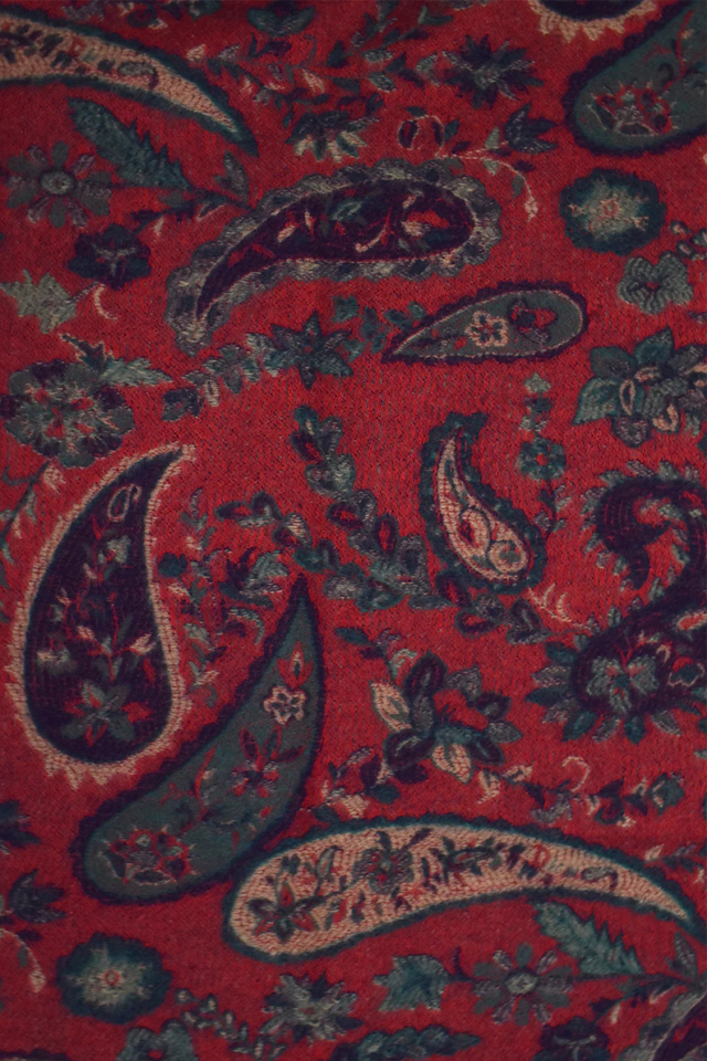 Foulard Cachemire Noir Franges