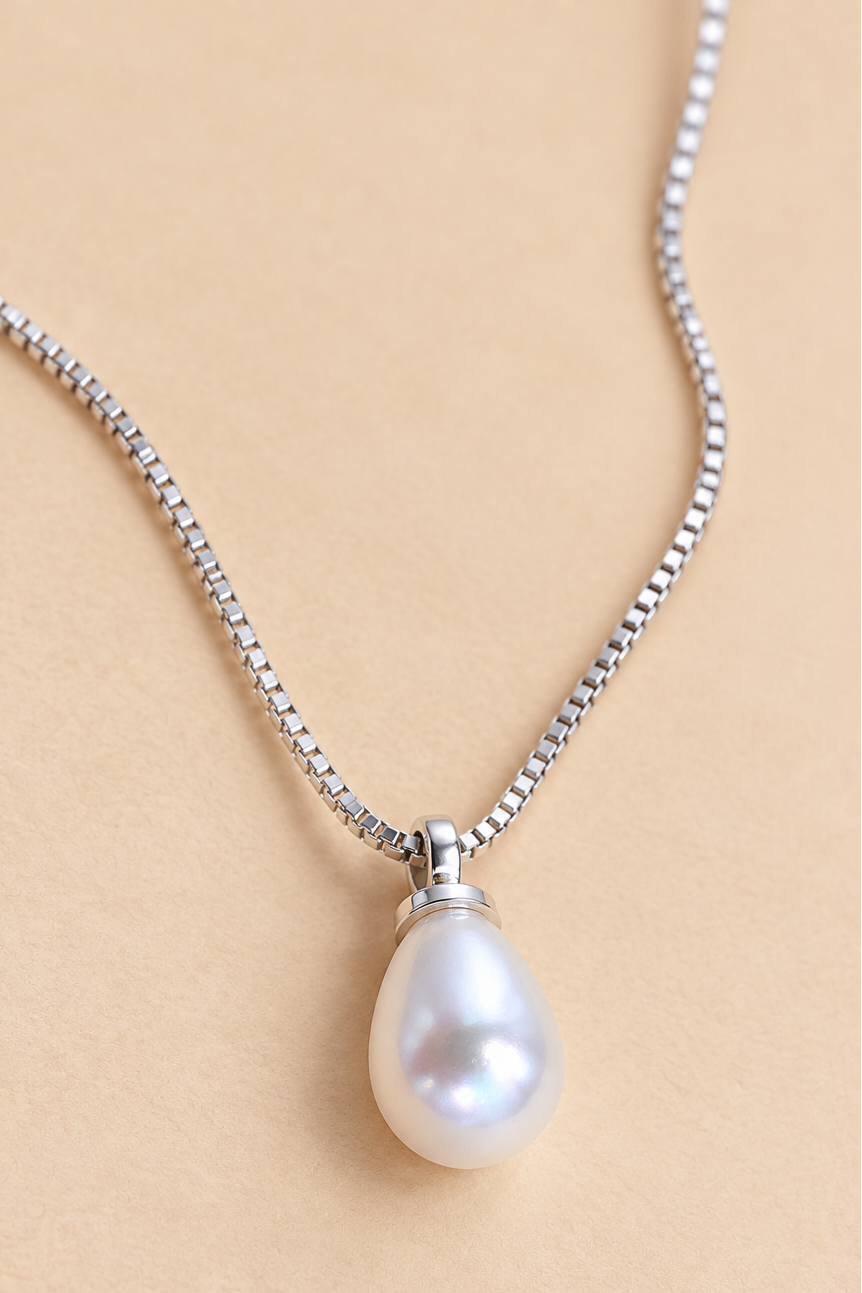 Collier Minimaliste Pendentif Perle
