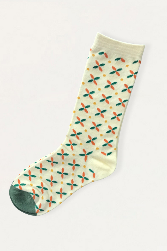 Socks Geometric Motif - Onze Montreal White Onze Montreal