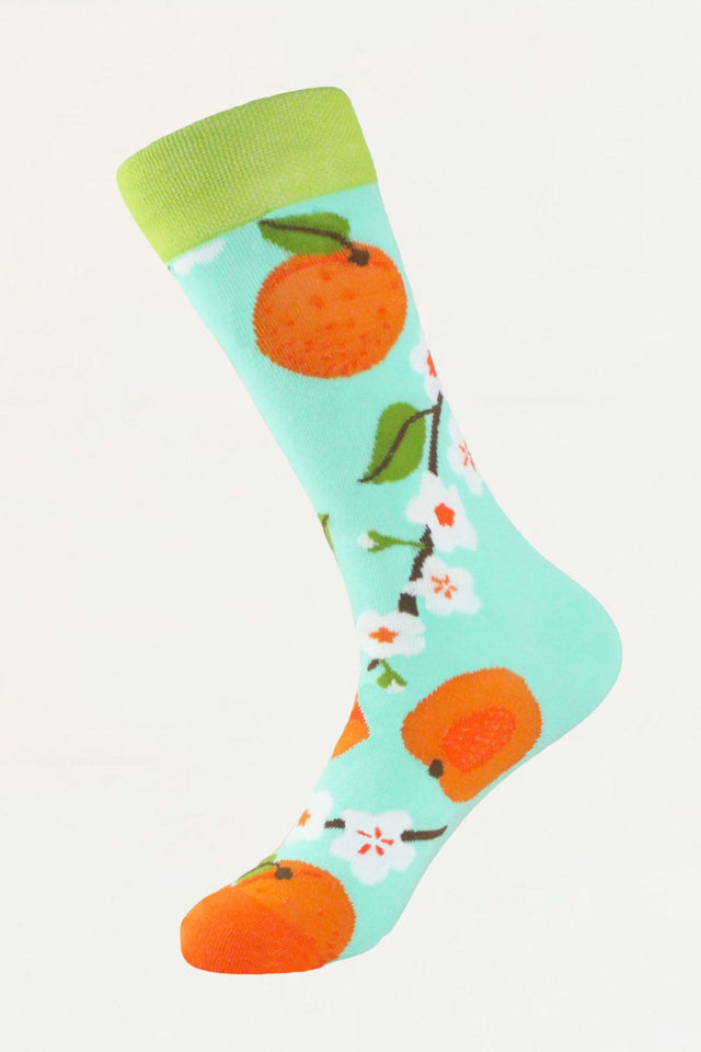 Socks Oranges Motif Blue - Onze Montreal Blue Onze Montreal