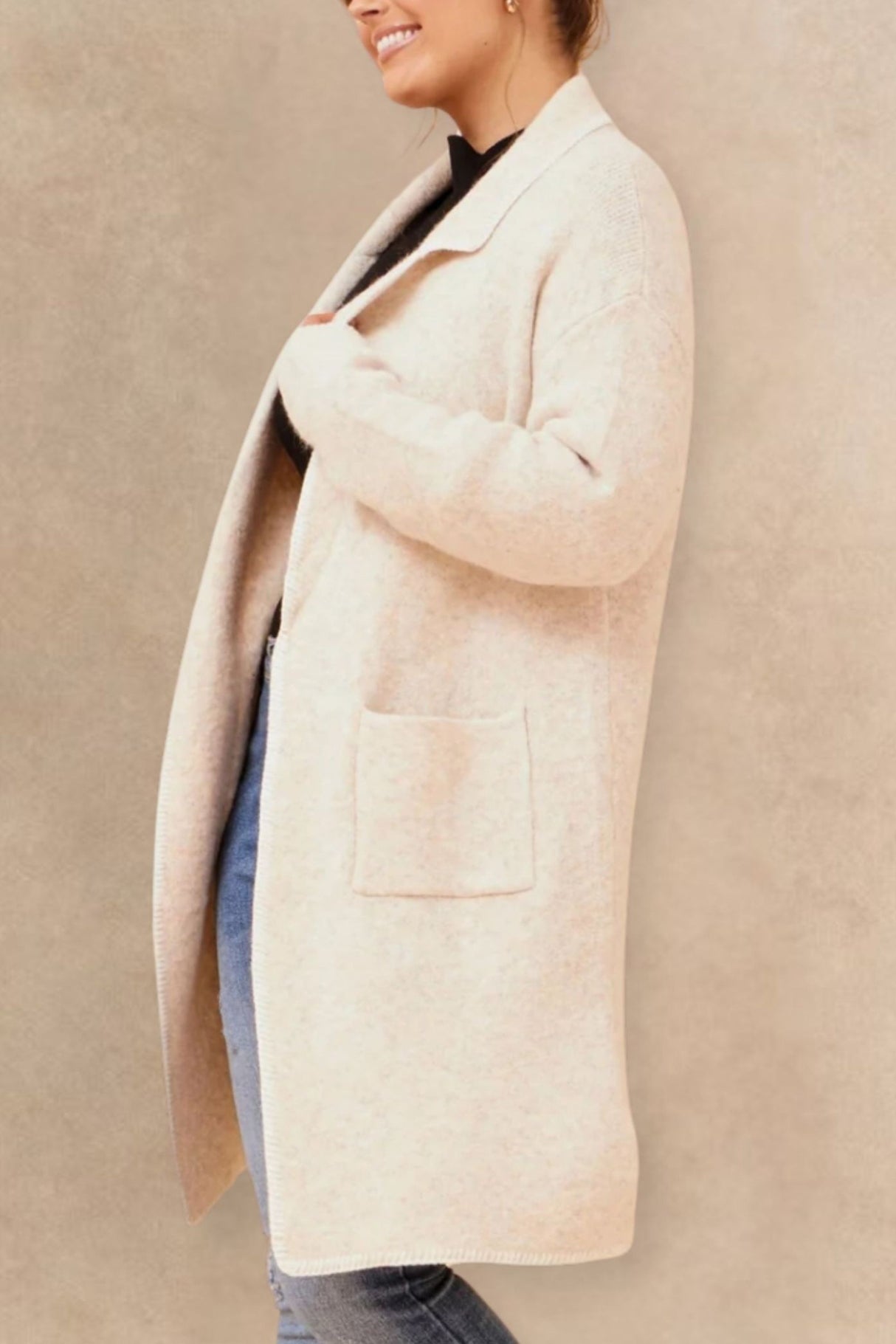 Solana Knit Cardigan Long Open-Front