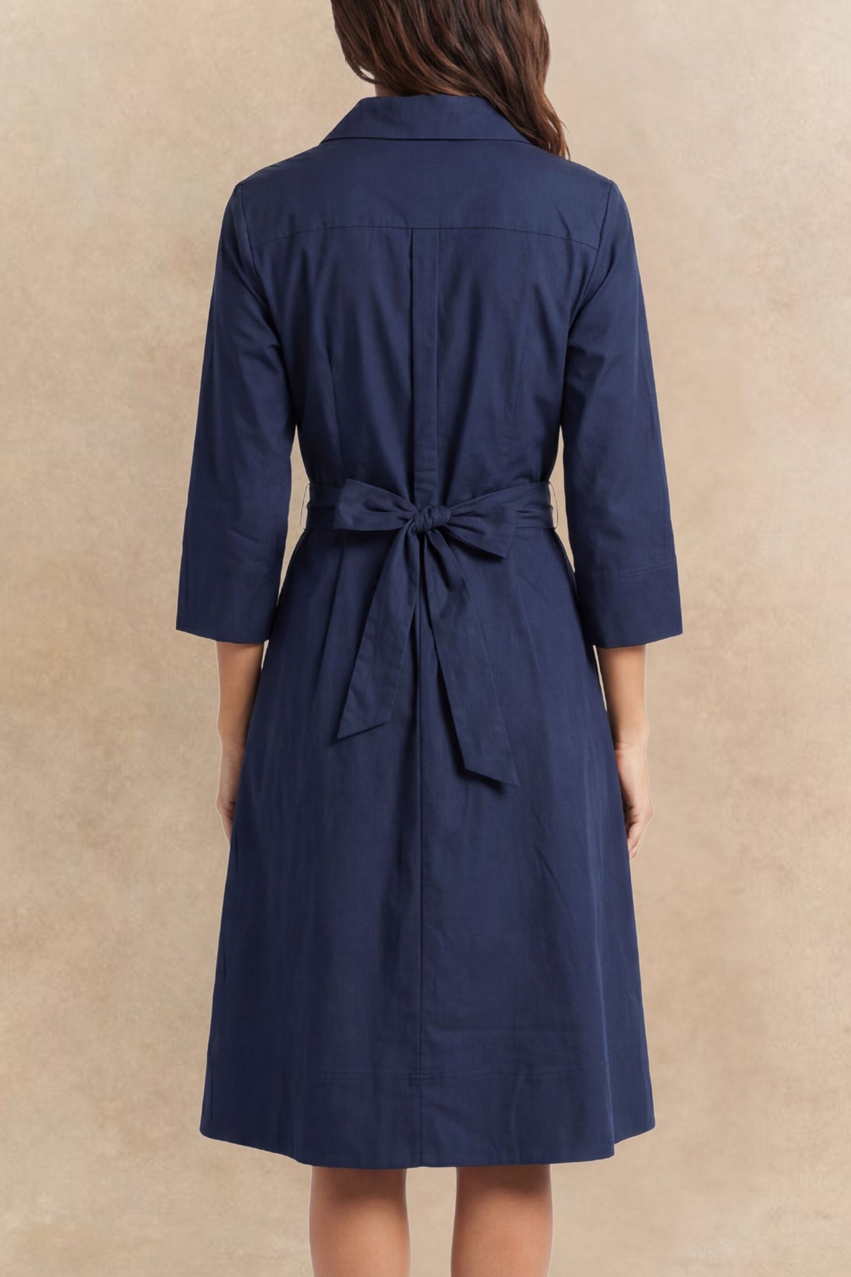 Tessa Robe chemise torsade devant coupe évasée