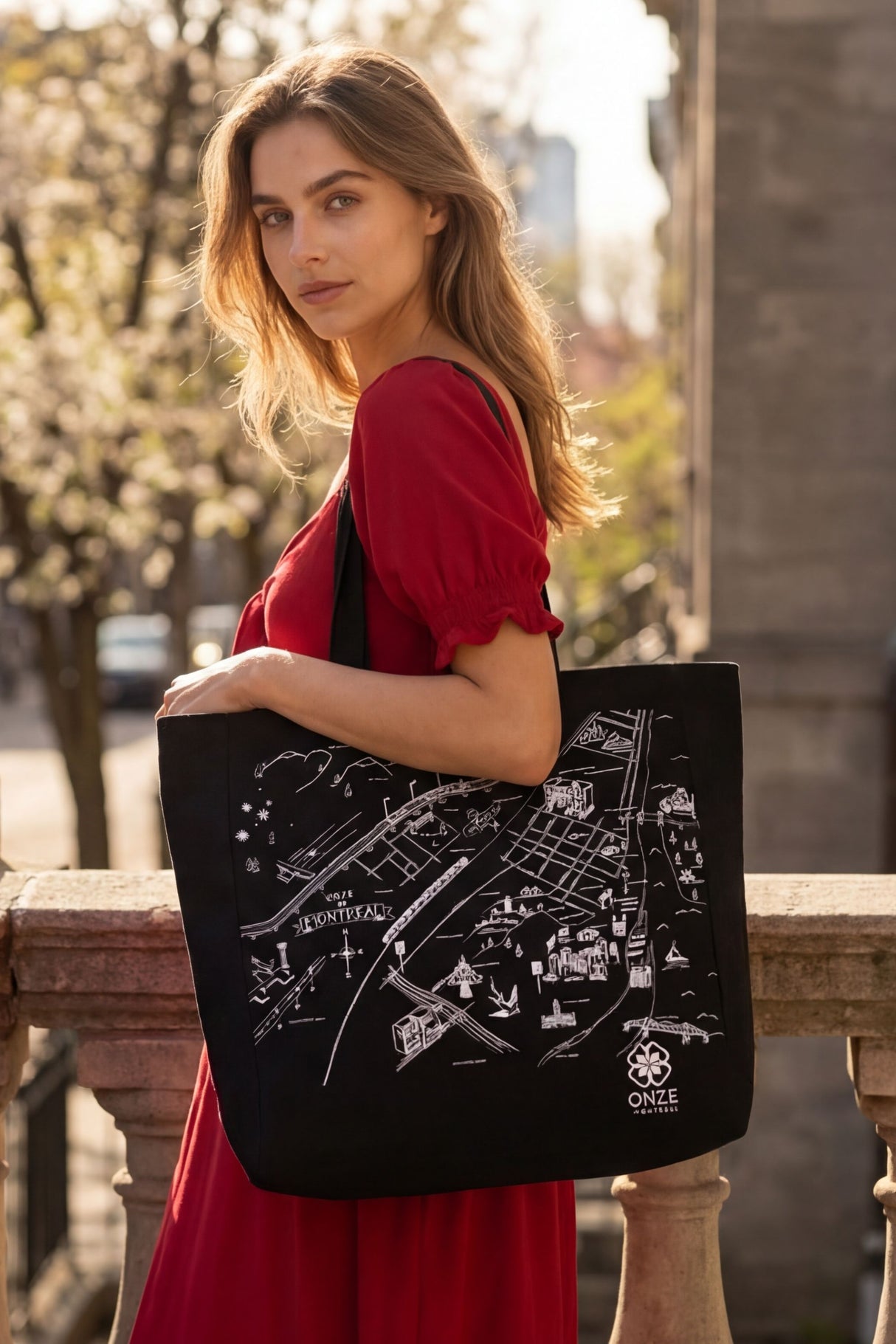 Carte Montréal Illustration Sac Tote Cabas