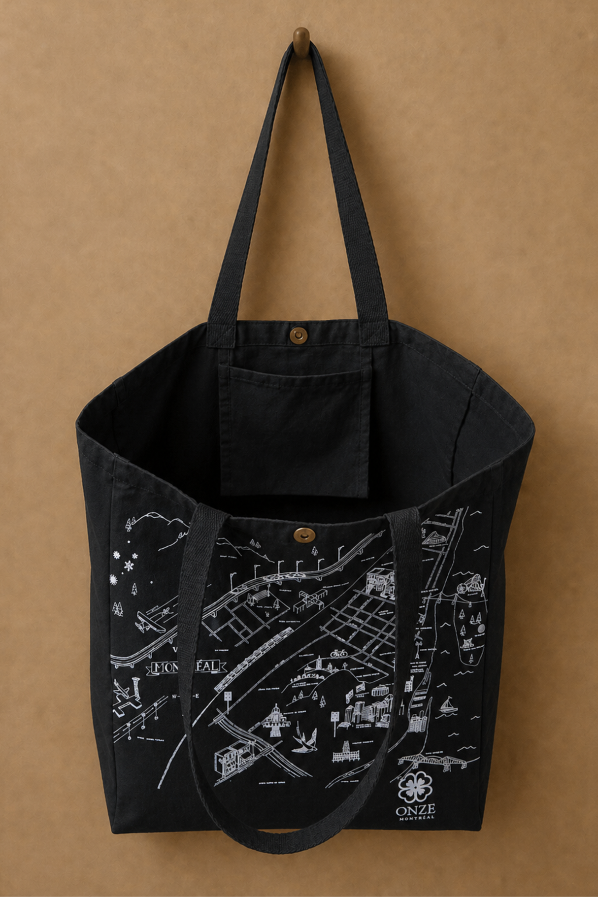 Carte Montréal Illustration Sac Tote Cabas