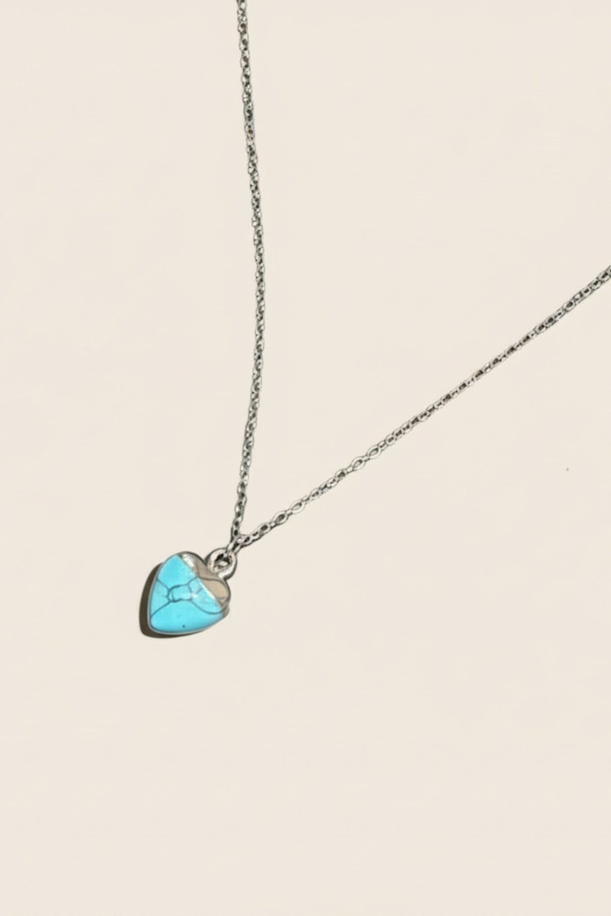 Turquoise Heart Pendant Necklace
