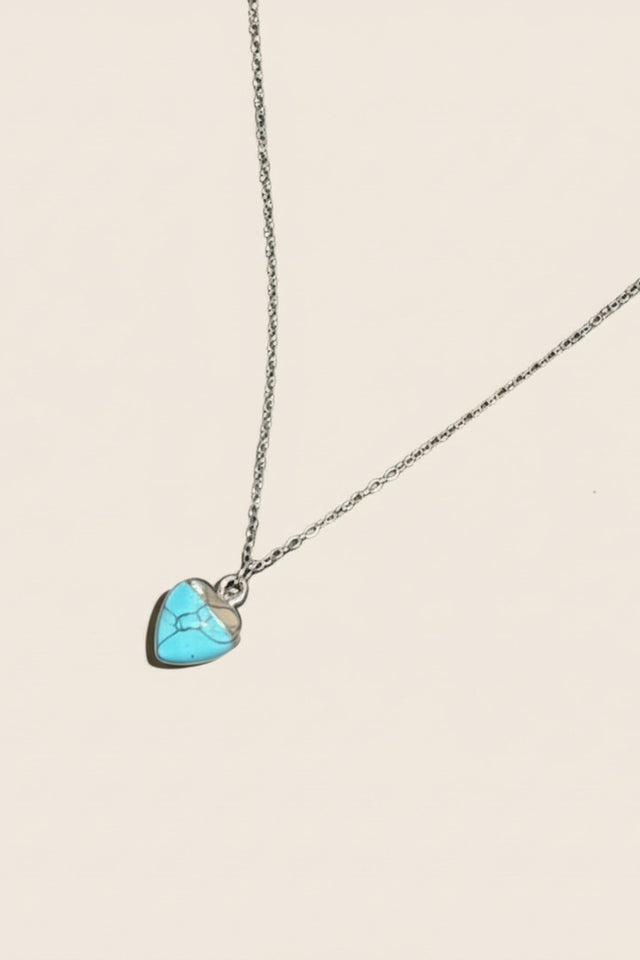 Turquoise Heart Pendant Necklace