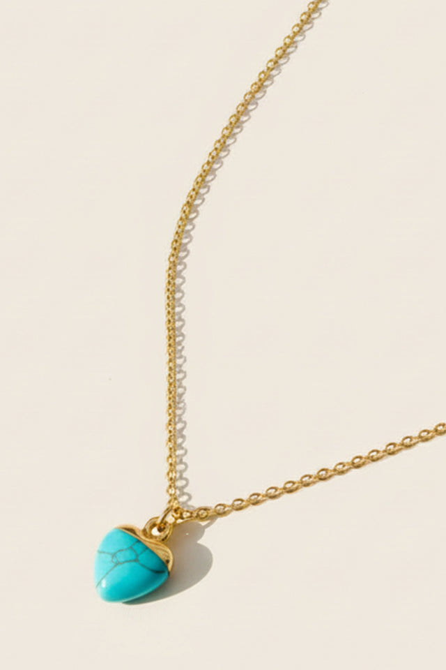 Turquoise Heart Pendant Necklace