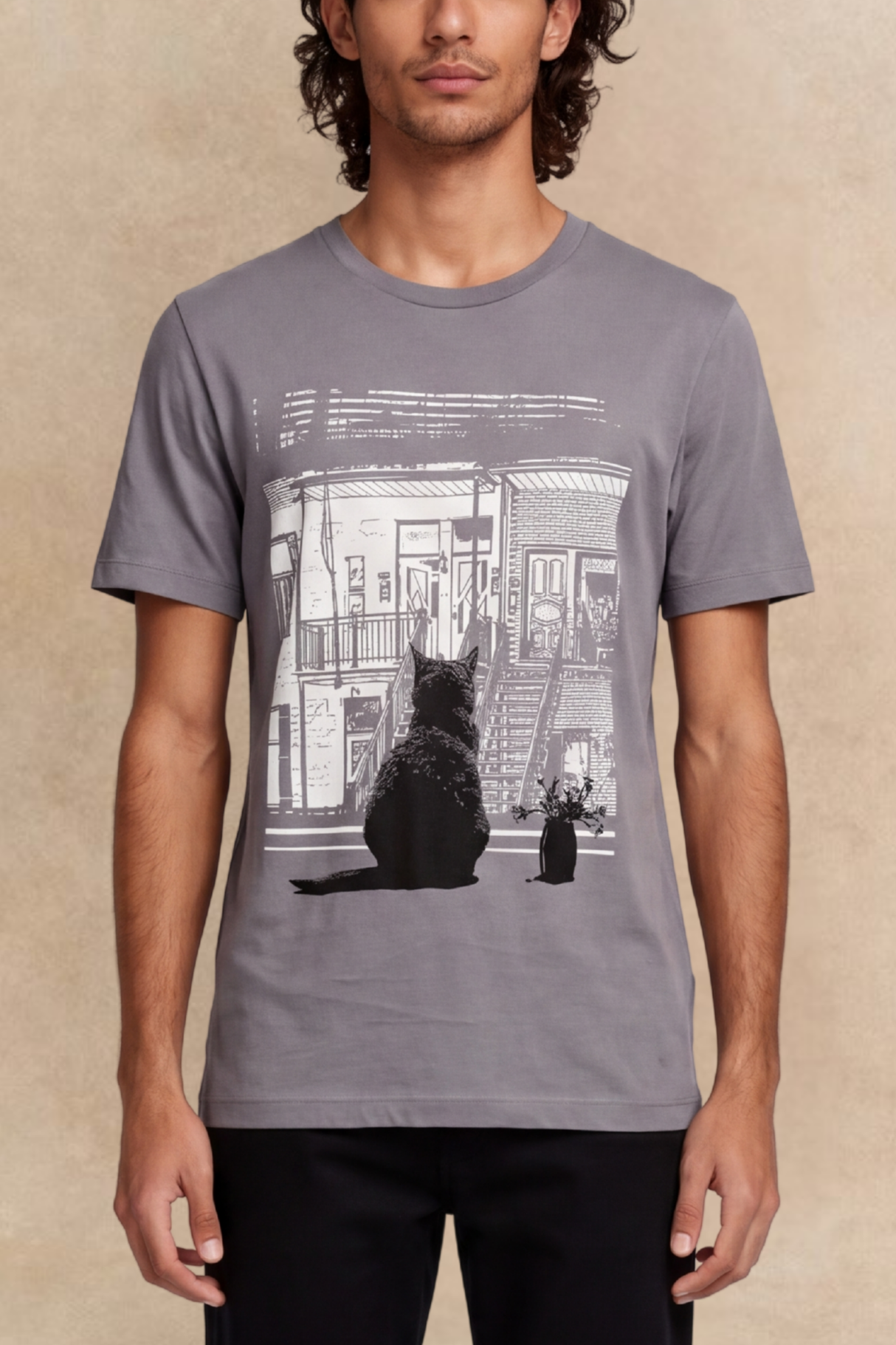 Vita Contemplitiva T-Shirt Homme Gris