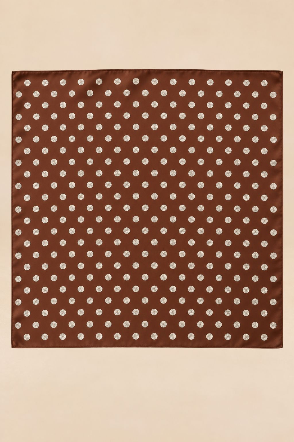 Brown Polka-Dot Square Scarf