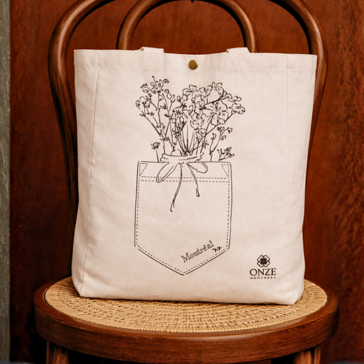 Fleurs Dans Ma Poche Sac Tote Cabas Montreal