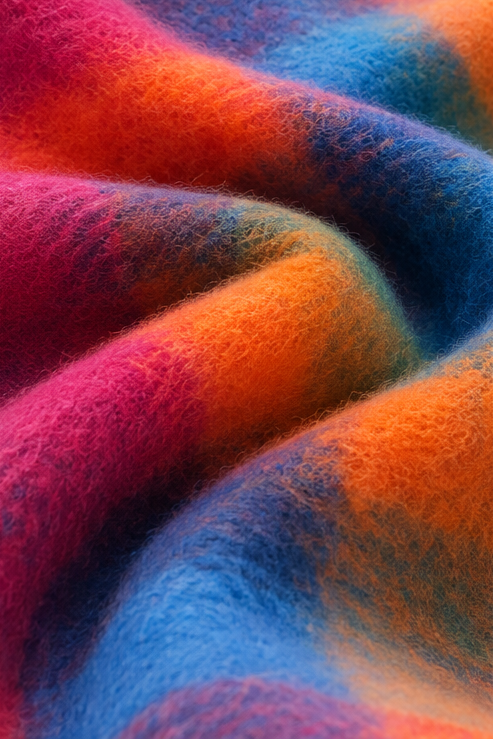 Multicolour Plaid Fringe Winter Scarf