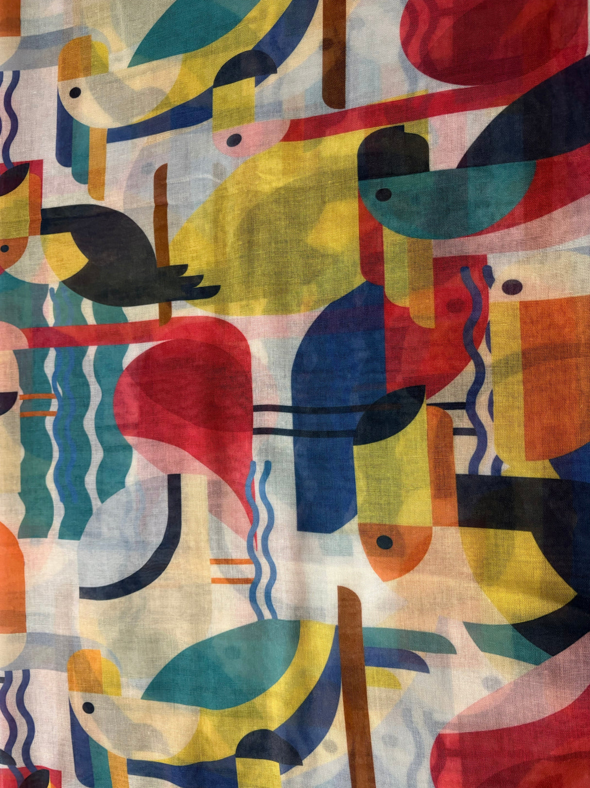 Foulard Flamant Rose Bleu