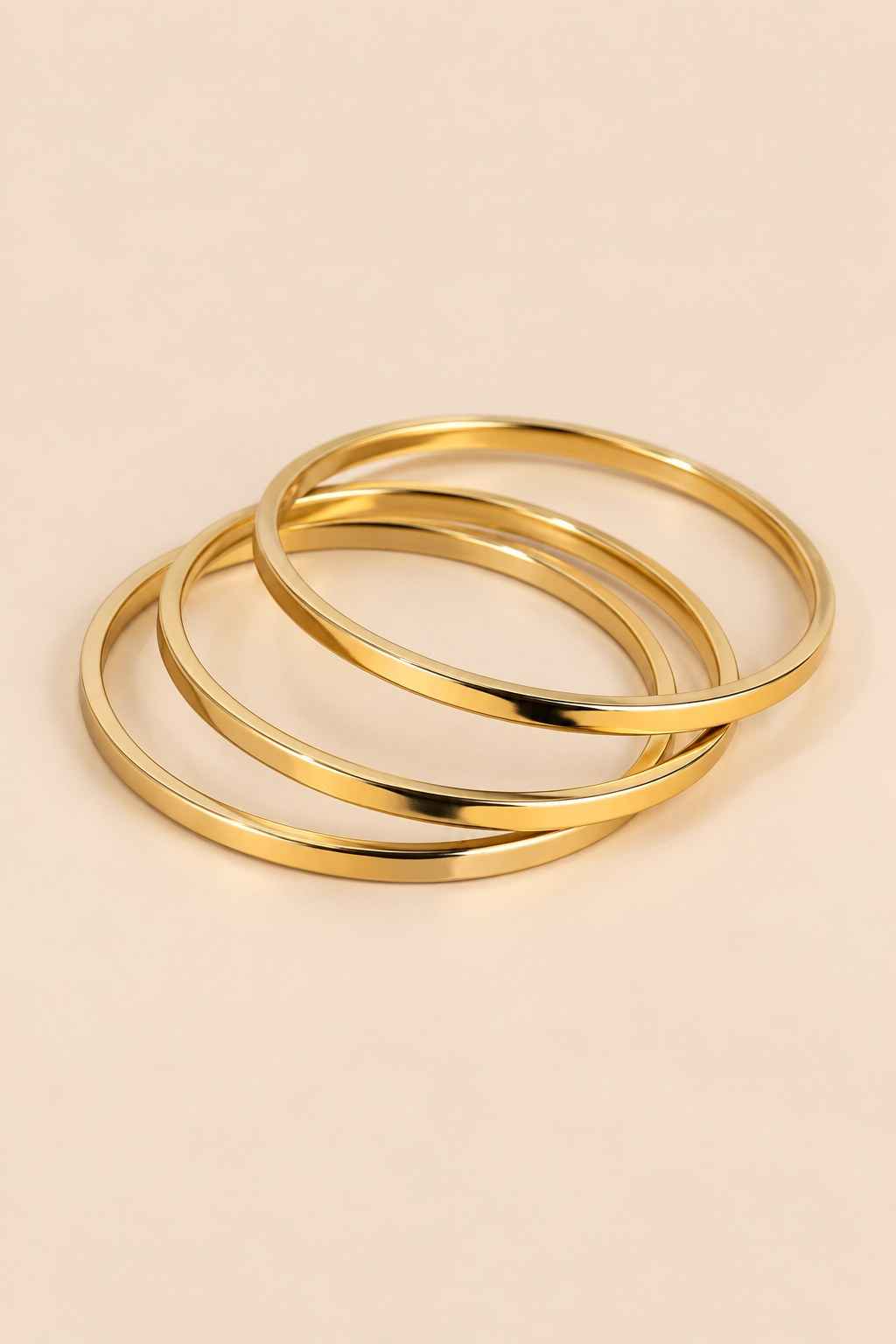 Three-Ring Gold-Tone Bangle Set