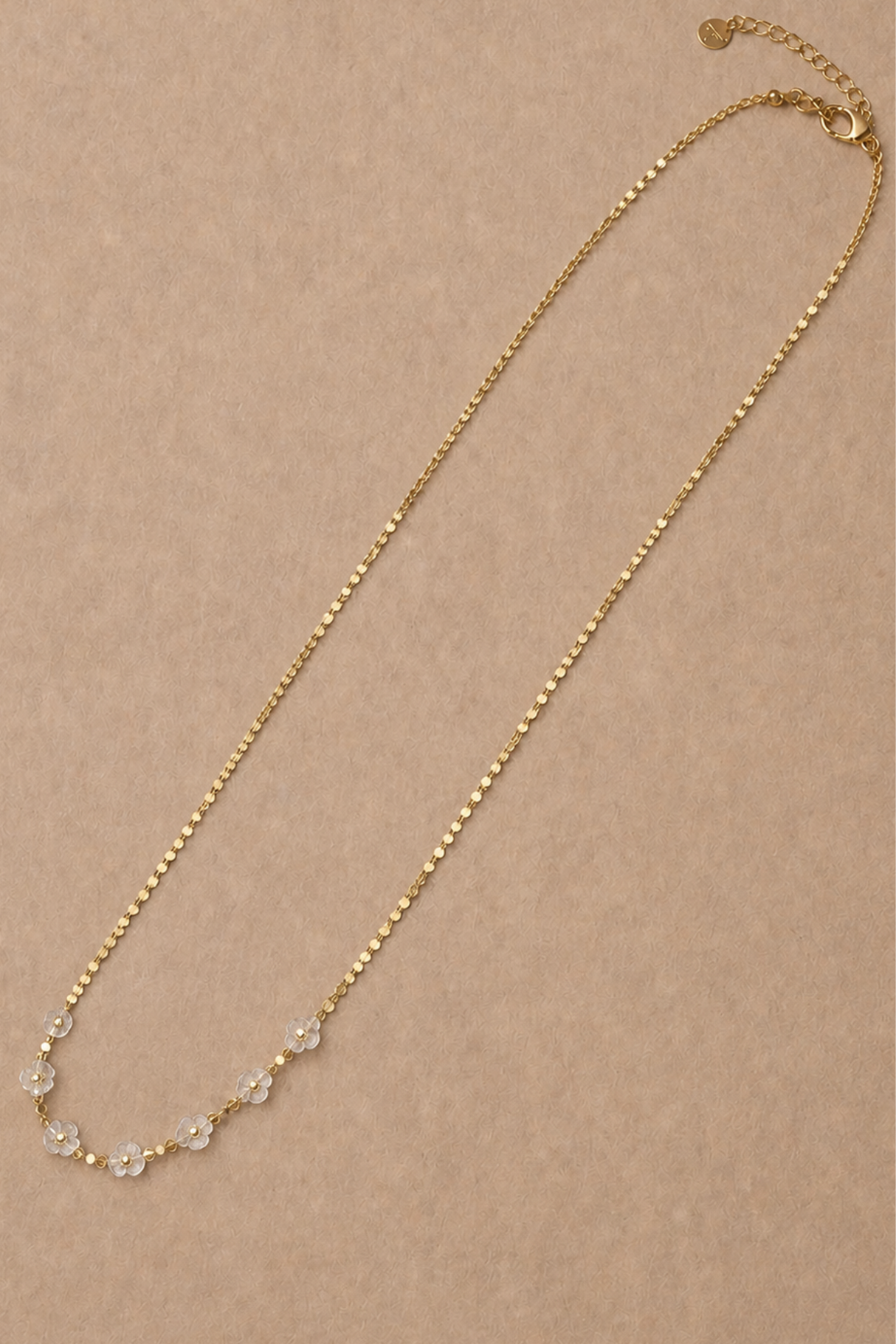 Collier chaîne à petites fleurs - Or