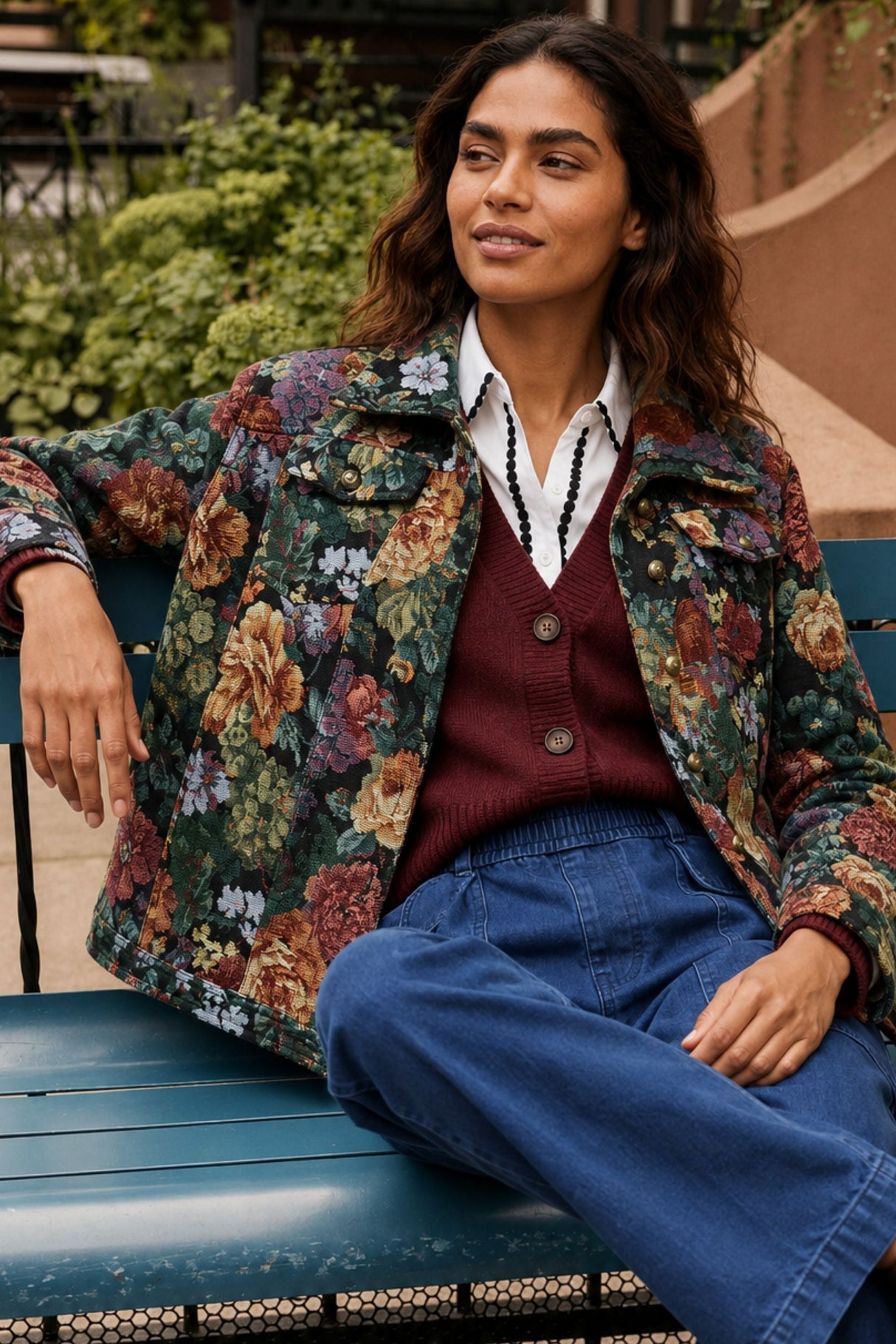 Tatiana women's floral jacquard jacket