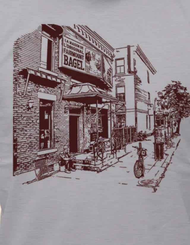 Fairmount Bagel T-Shirt Homme Grey - Onze Montreal
