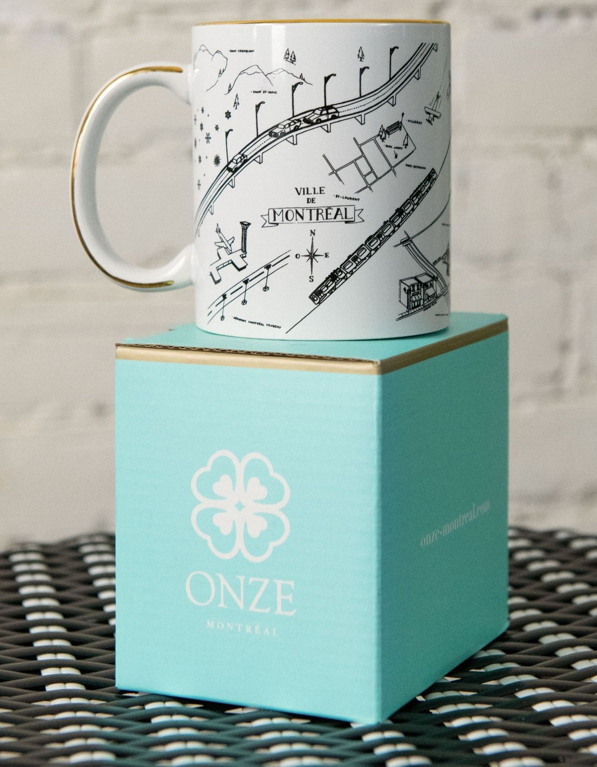 Mug Custom Illustration Touch of Real 14k Gold - Onze Montreal Default Title ONZE MONTREAL