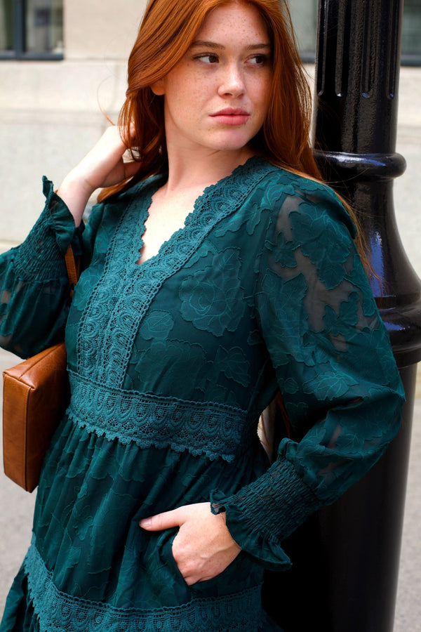 Robe bohème en dentelle Edith