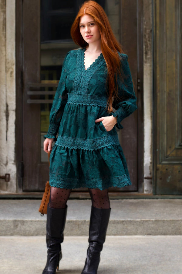 Robe bohème en dentelle Edith