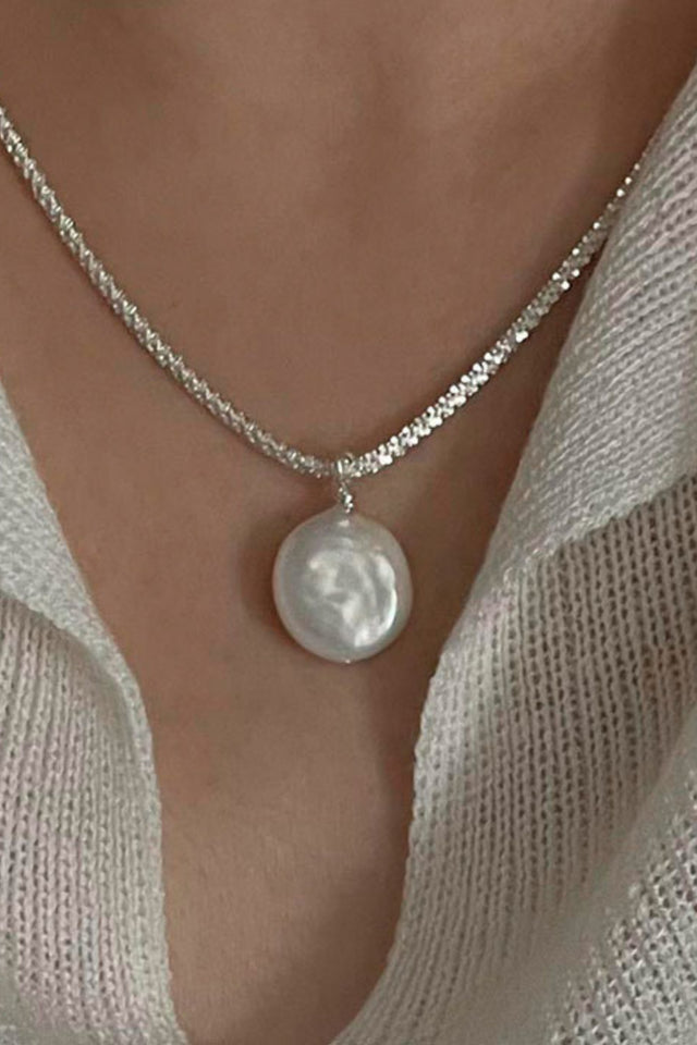 Marcelline Necklace Baroque Pearl Silver
