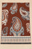 Beige Paisley Fringe Scarf