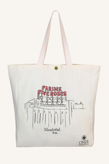 Tote Bag Custom Illustration Montreal Five Roses - Onze Montreal