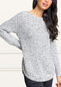Elodie Mix Ribbed Knit Mix Sweater - Onze Montreal