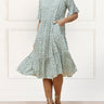 Vanessa Midi Dress A-Line Polka Dot Tiered Skirt - healthydessertscatering