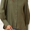 Maxine Shirt Fitted Long Puffy Sleeves Solid - healthydessertscatering