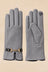 Gants D'hiver Gris Détail Chaîne