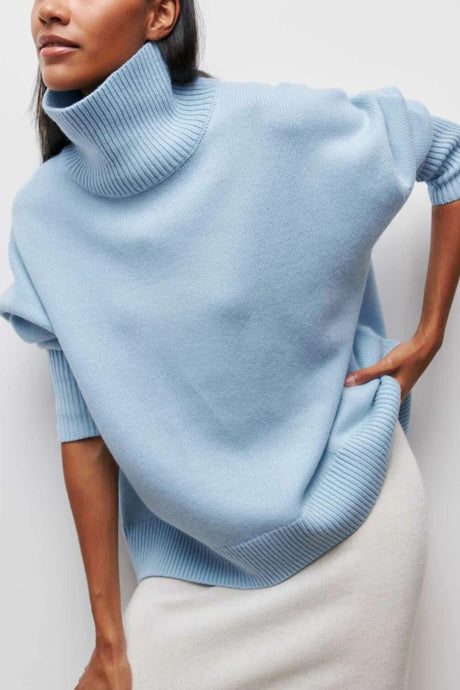 Candice Sweater Drop Shoulder Turtleneck