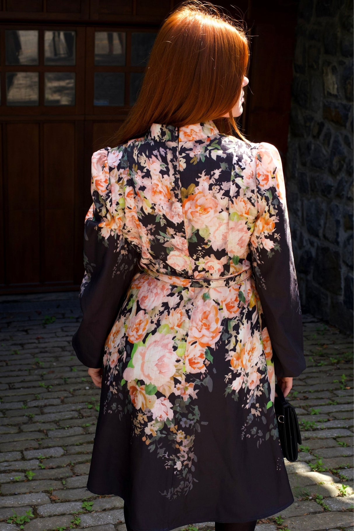 Isabella Black Floral Fit & Flare Dress