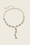 Irregular Y-shaped Necklace Flat Water Drop