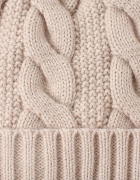 Beannie Hat Pompom Cable Knit - Onze Montreal Black Onze Montreal