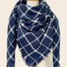 Scarf Plaid Print Fringed - Onze Montreal
