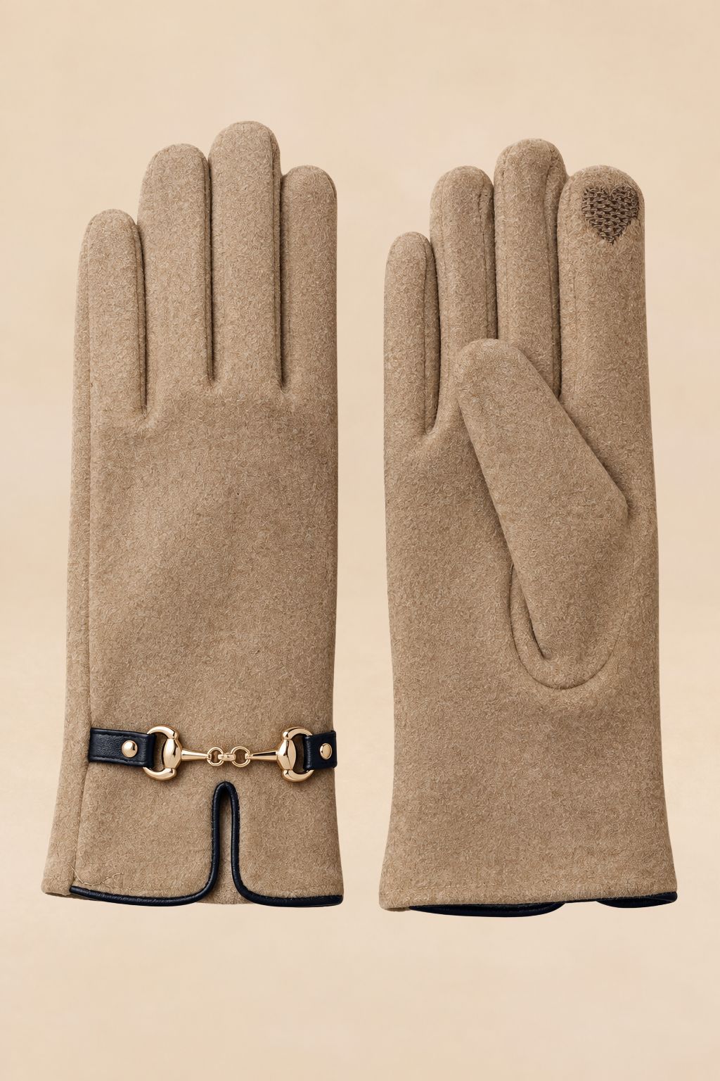 Gants Kaki Détail Chaîne