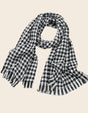 Scarf Houndstooth Print Fringed - Onze Montreal
