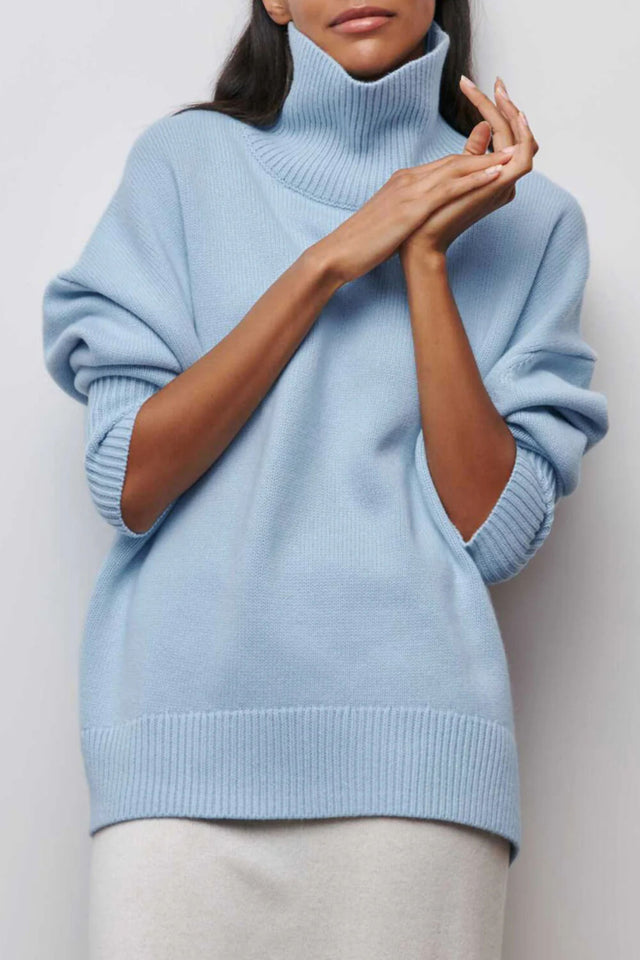 Candice Sweater Drop Shoulder Turtleneck