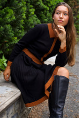 Clarissa Knit Dress with Contrast Trim