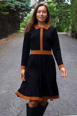 Clarissa Knit Dress with Contrast Trim